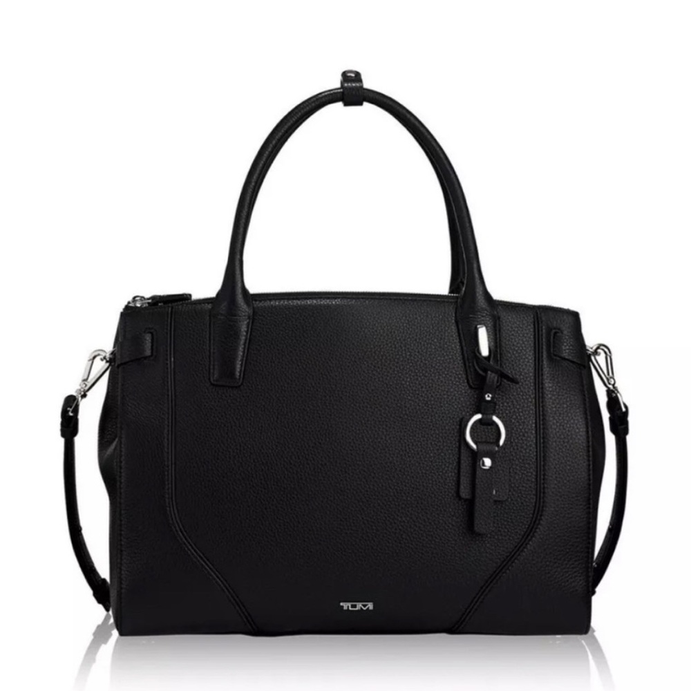 Tumi Stanton Kiran Tote Black Leather Travel Bag